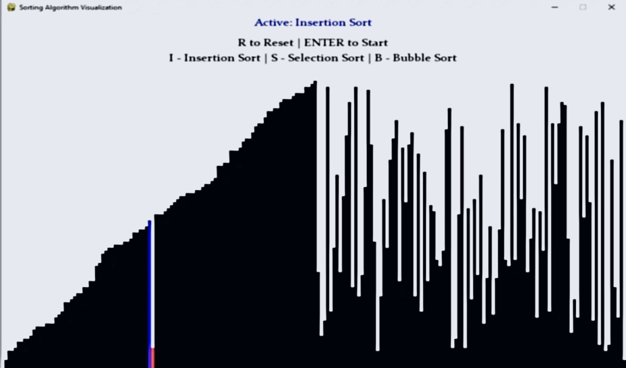 Image of the Sorting Algorithm Visualizer simulation